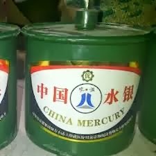 Home air raksa (merkuri) cair buatan china kemasan 34,5 kg (1 flask)